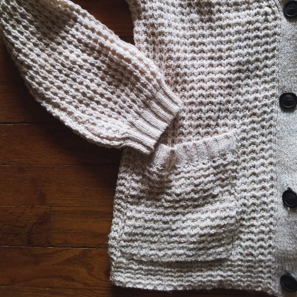 SOLD! Charmed Gathering"-Waffle Knit Cardigan - Picture 3 of 6